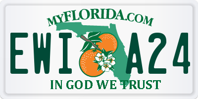 FL license plate EWIA24
