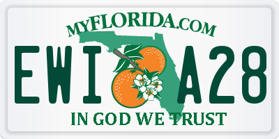 FL license plate EWIA28
