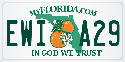 FL license plate EWIA29