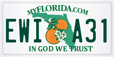 FL license plate EWIA31