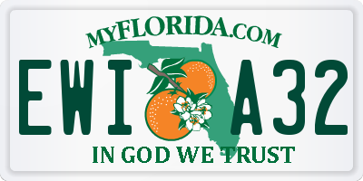 FL license plate EWIA32