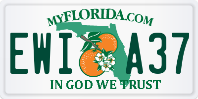 FL license plate EWIA37