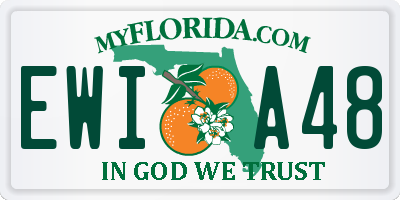 FL license plate EWIA48