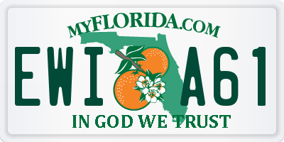 FL license plate EWIA61