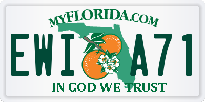 FL license plate EWIA71