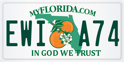 FL license plate EWIA74