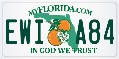 FL license plate EWIA84