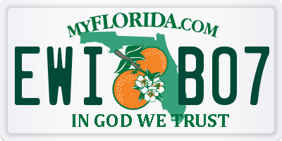 FL license plate EWIB07
