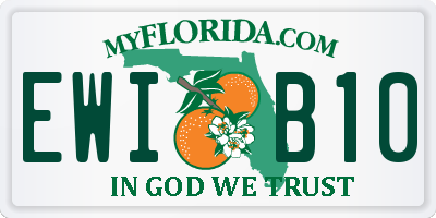 FL license plate EWIB10
