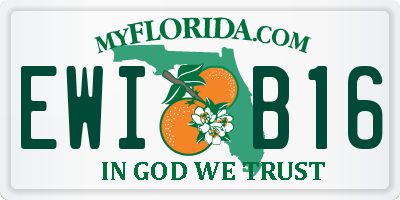 FL license plate EWIB16