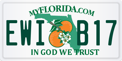 FL license plate EWIB17