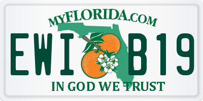 FL license plate EWIB19