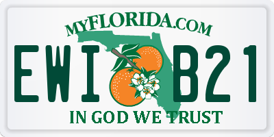 FL license plate EWIB21
