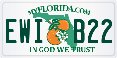 FL license plate EWIB22