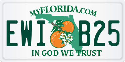 FL license plate EWIB25