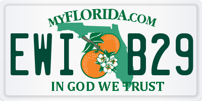 FL license plate EWIB29