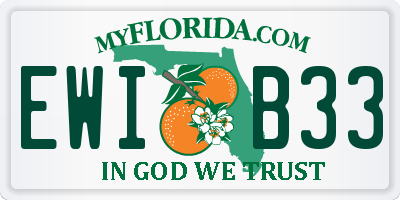 FL license plate EWIB33