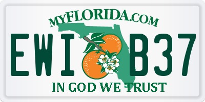FL license plate EWIB37