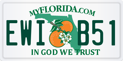 FL license plate EWIB51