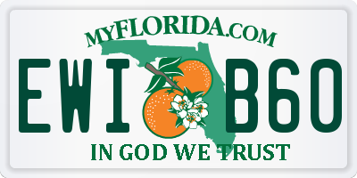 FL license plate EWIB60