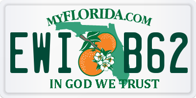 FL license plate EWIB62