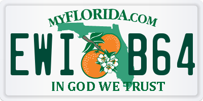 FL license plate EWIB64