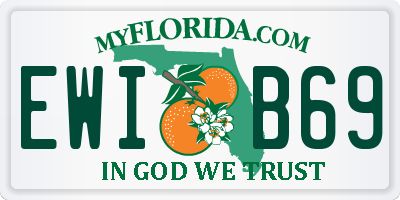 FL license plate EWIB69