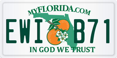 FL license plate EWIB71