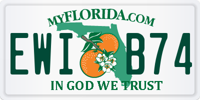 FL license plate EWIB74