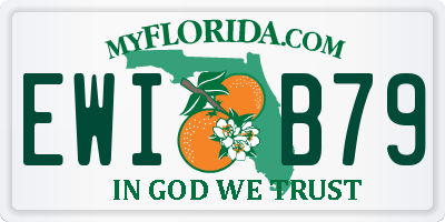 FL license plate EWIB79