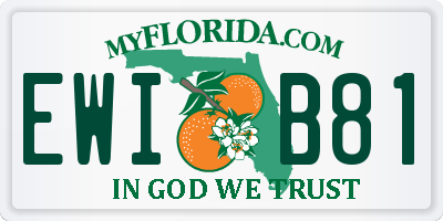 FL license plate EWIB81