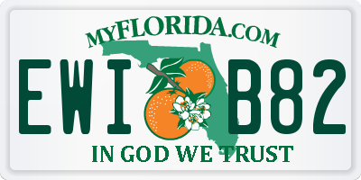 FL license plate EWIB82