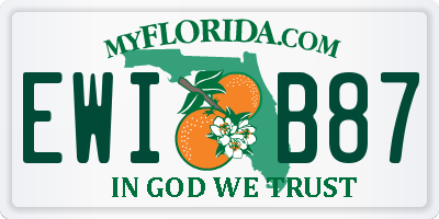 FL license plate EWIB87