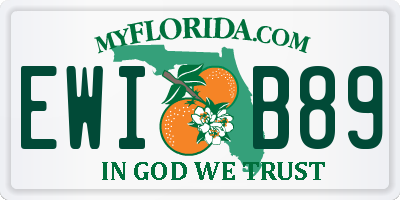 FL license plate EWIB89