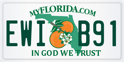FL license plate EWIB91
