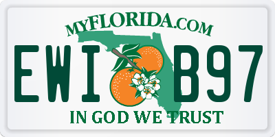 FL license plate EWIB97