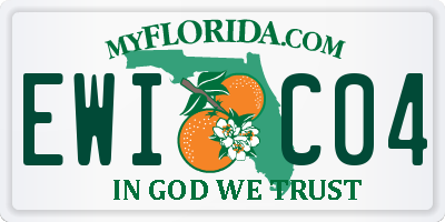 FL license plate EWIC04