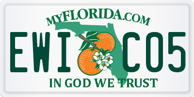 FL license plate EWIC05