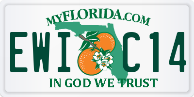 FL license plate EWIC14
