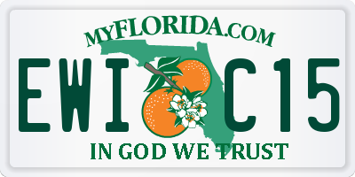 FL license plate EWIC15