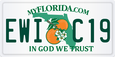 FL license plate EWIC19