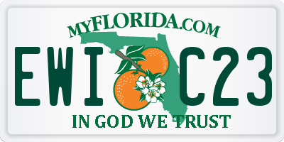 FL license plate EWIC23