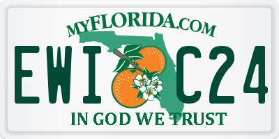 FL license plate EWIC24