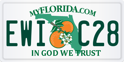 FL license plate EWIC28