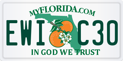 FL license plate EWIC30