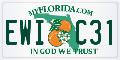 FL license plate EWIC31