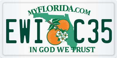 FL license plate EWIC35