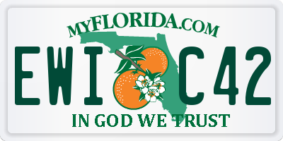 FL license plate EWIC42