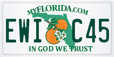 FL license plate EWIC45