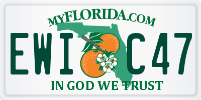 FL license plate EWIC47